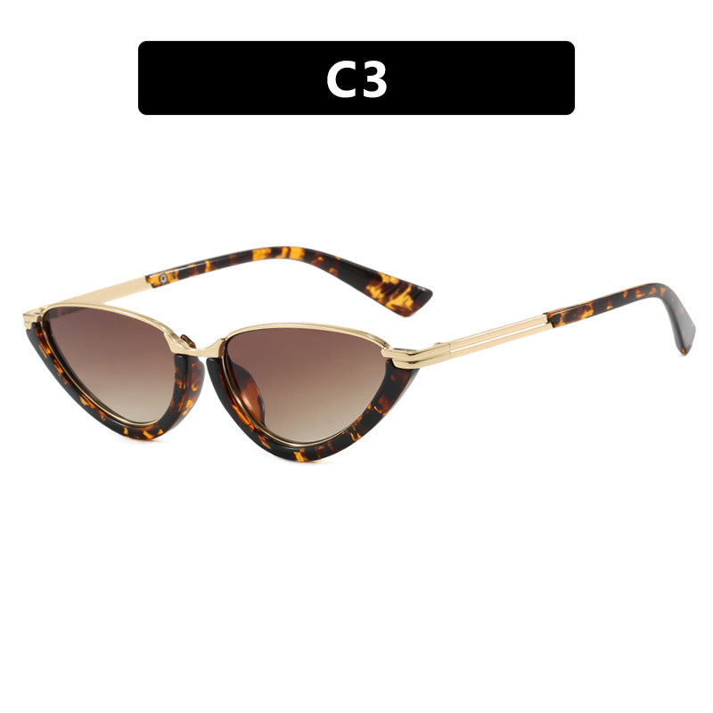 Women futuristic Cat-Eye sunglasses with golden accents Kalsten