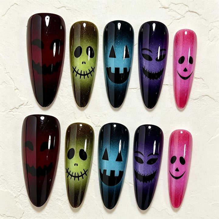 Halloween-Themed Glitter Nail Art Tips Kalsten