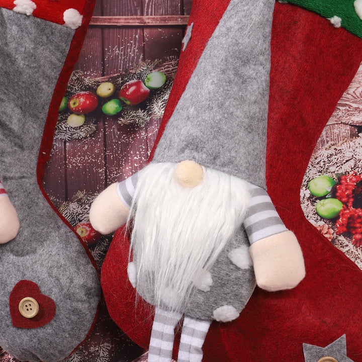 Playful Christmas stocking with gnome motif Kalsten