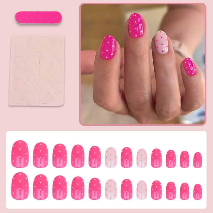 Artificial nail set with creative dots and elegant designs Kalsten