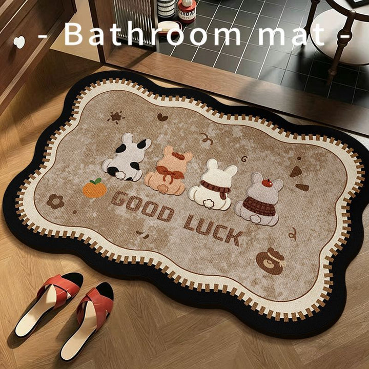 Playful Cartoon Bath Mat Kalsten