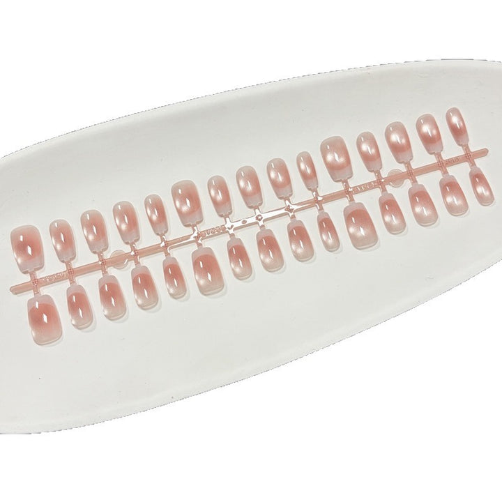 Elegant Glossy French Tip Press-On Nails Kalsten