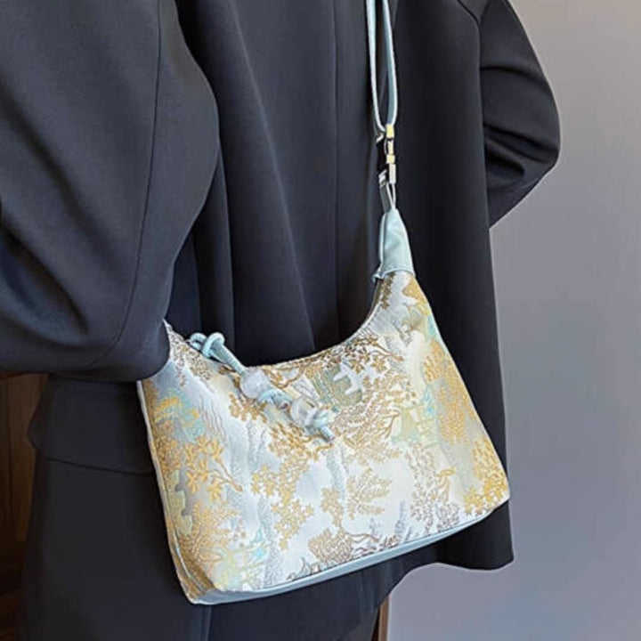Floral-Patterned Handheld Evening Bag Kalsten