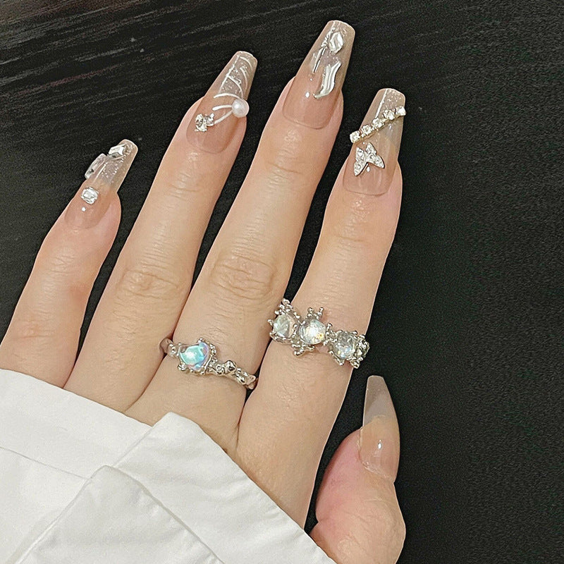 Elegant Embellished Stiletto Press-On Nails Kalsten