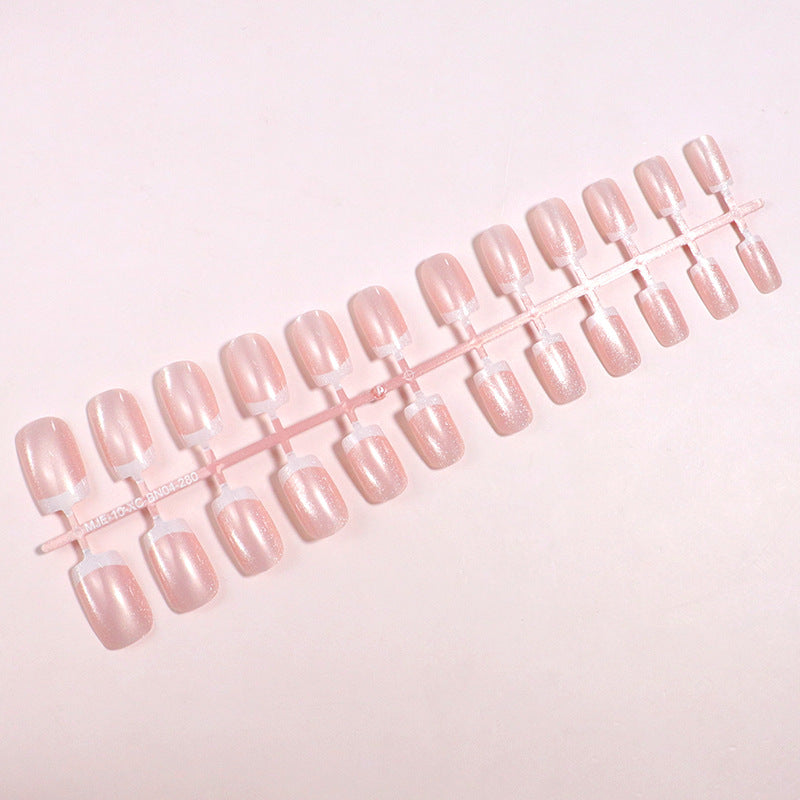 Premium Glossy French Tip Press-On Nails Kalsten