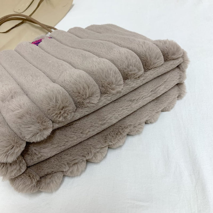 Plush Textured Tote Bag