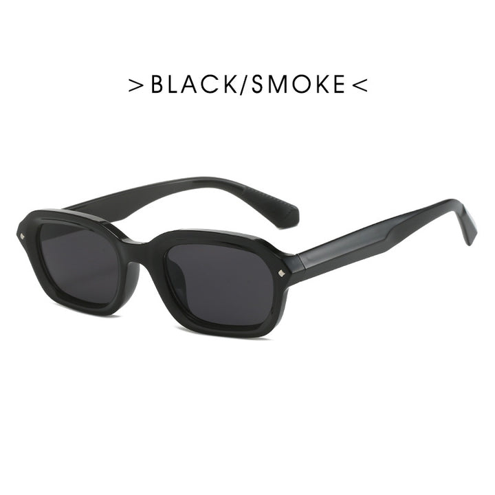 Ladies trendy rectangular sunglasses with completely transparent frame and UV protection Kalsten
