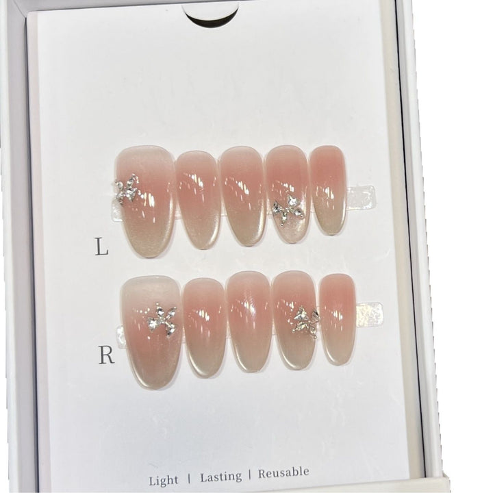 Ombre Glitter Press-On Nail Art Set Kalsten