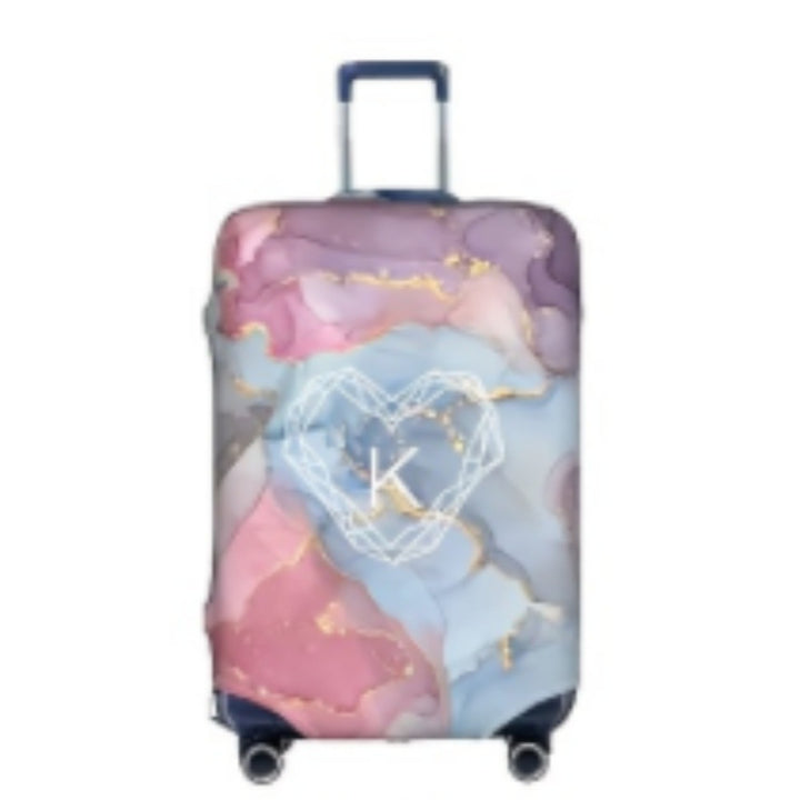 Women's Hard Shell Suitcase with Elegant Marble Pattern Kalsten