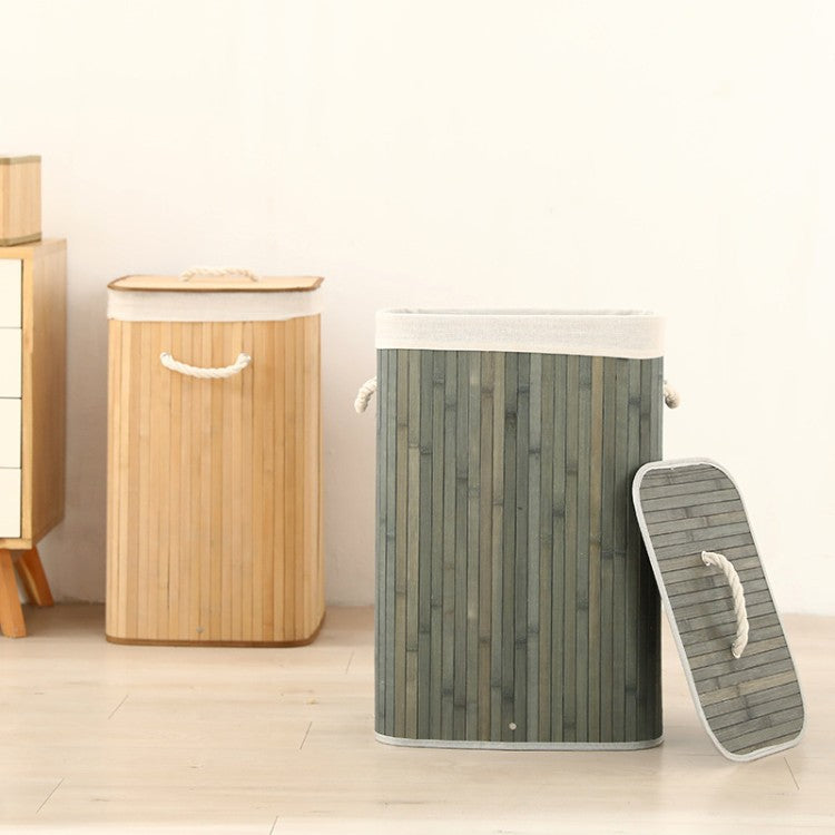 Laundry basket made of natural bamboo by Kalsten