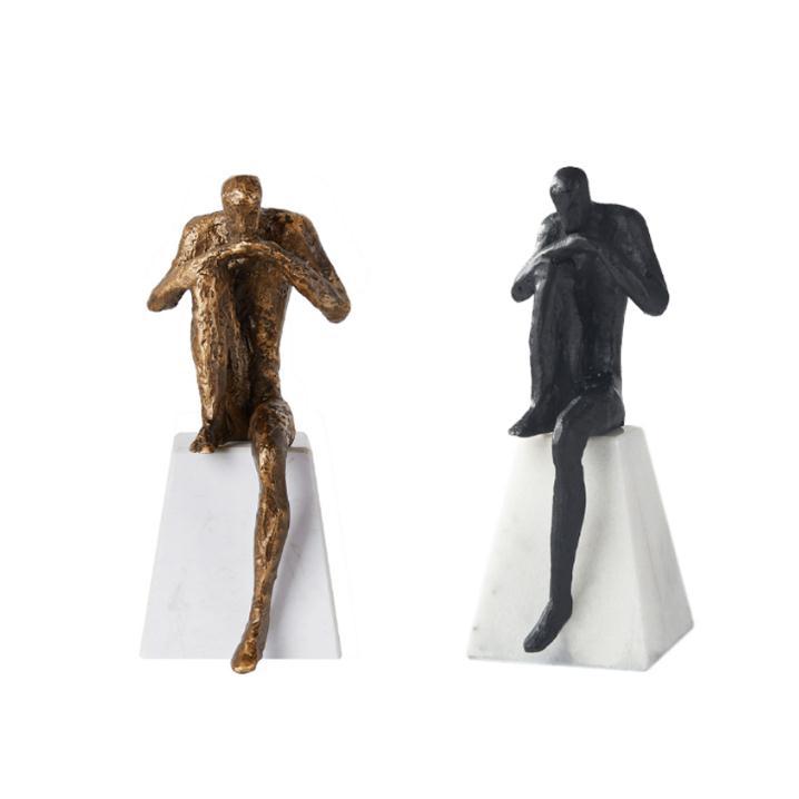 Artistic Sitting Figure Sculpture