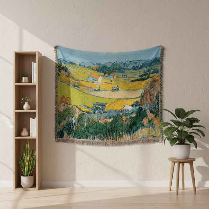 Artistic Vintage-Inspired Throw Blanket