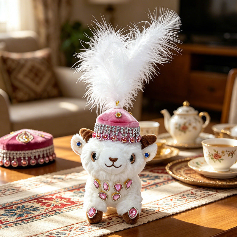 Jewel-Embellished Plush Lamb Collectible Kalsten