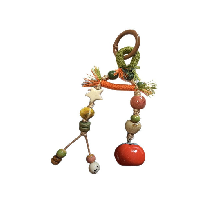 Decorative Beaded Fruit-Themed Keychain Kalsten