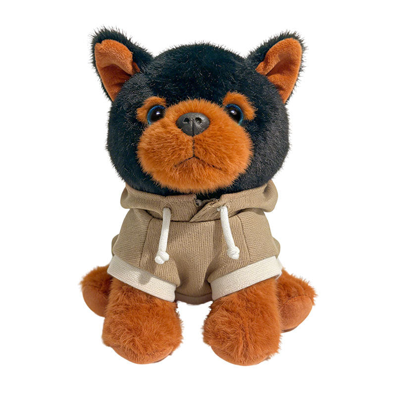 Plush Sitting Puppy in Hooded Sweatshirt Collectible Soft Toy Kalsten