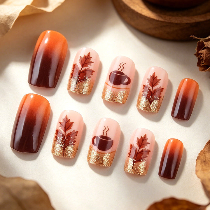 Autumn-Themed Nail Art Design Set Kalsten