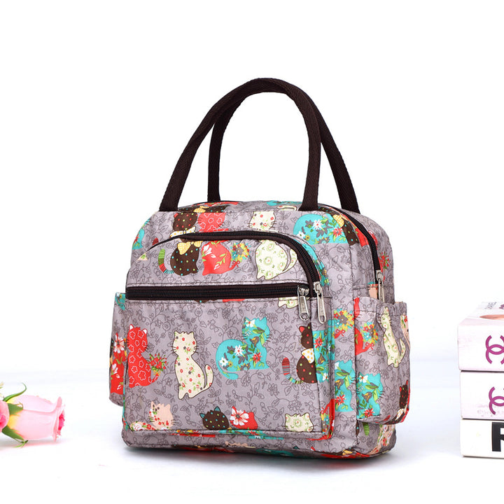 Cat Pattern Insulated Lunch Tote Kalsten
