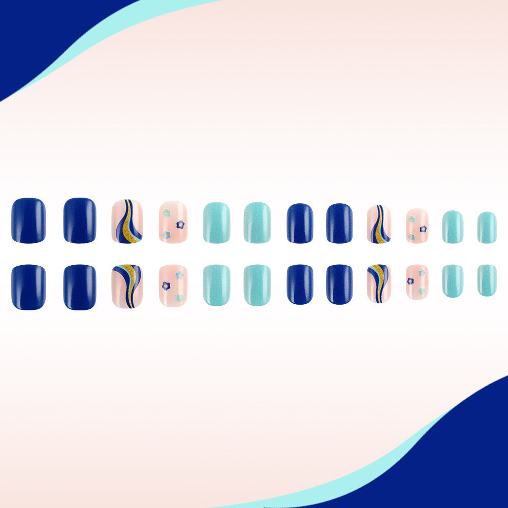 Artistic Floral Acrylic Press-On Nails Kalsten