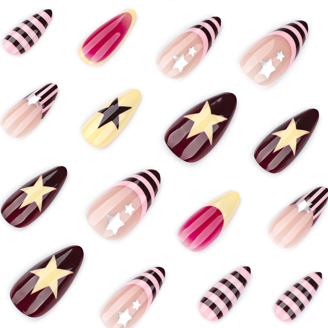 Creative Nail Art with Star Design Kalsten
