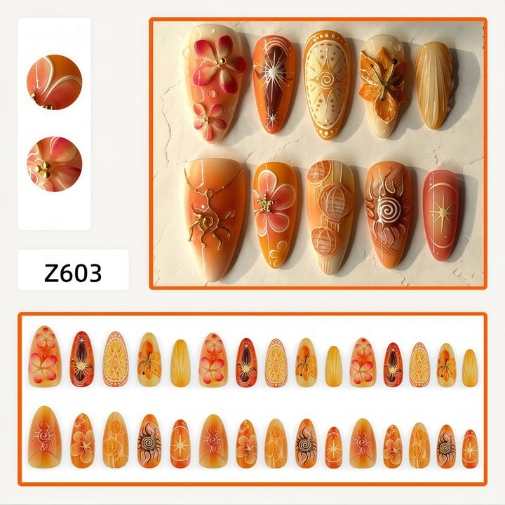 Artificial nails with elegant floral design Kalsten