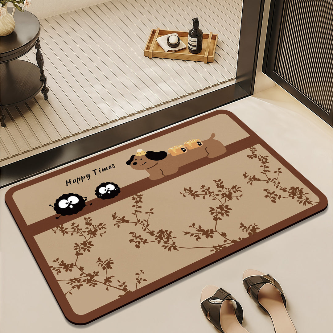 Decorative Plush Bathroom Mat for Floor Comfort