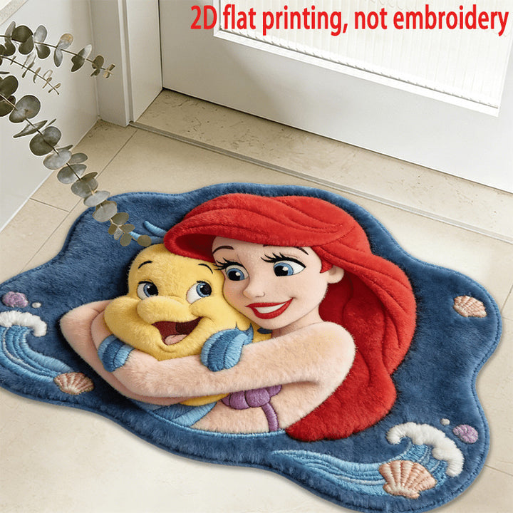 Cute Cartoon Cat-Shaped Area Rug