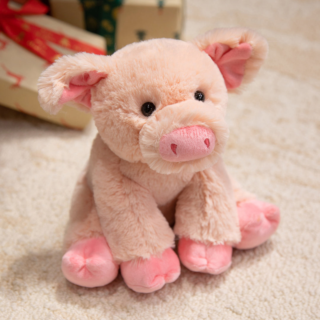 Premium Plush Lamb Comforter Stuffed Toy with Soft Faux-Fur and Embroidered Features Kalsten