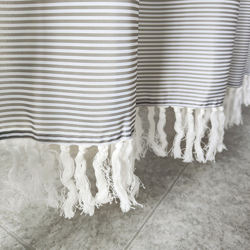 Striped Fabric Shower Curtain Kalsten