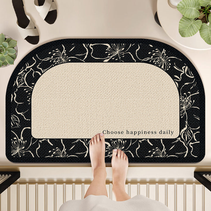 Floral Patterned Bath Mat