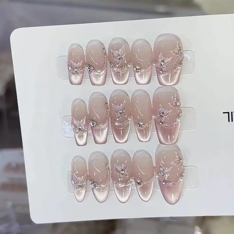 Premium Floral Press-On Nail Set