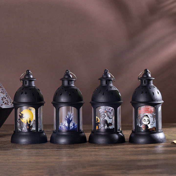 Decorative lantern with Halloween motif