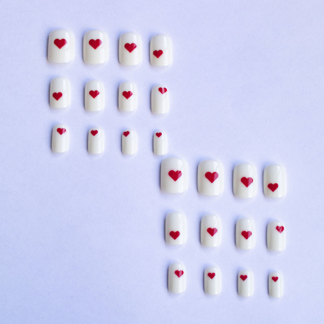 Heart Accented Nail Art