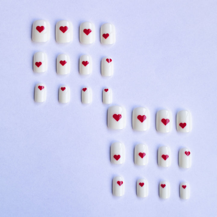 Heart Accented Nail Art