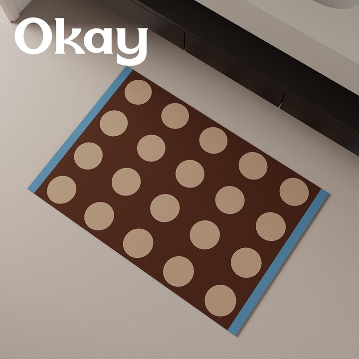 Polka Dot Pattern Bath Mat