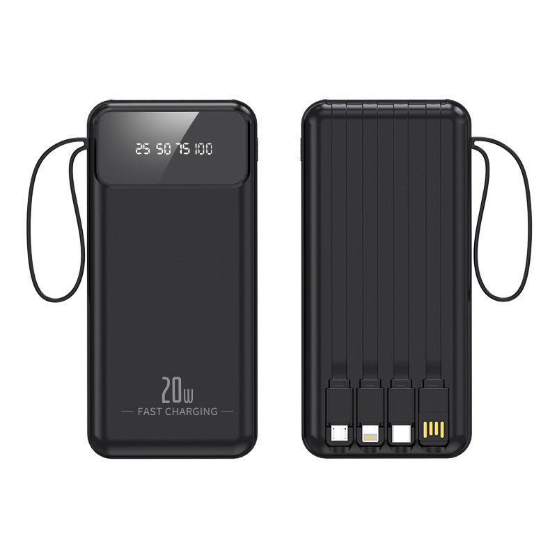 High-performance power bank with integrated charging cables and digital display Kalsten