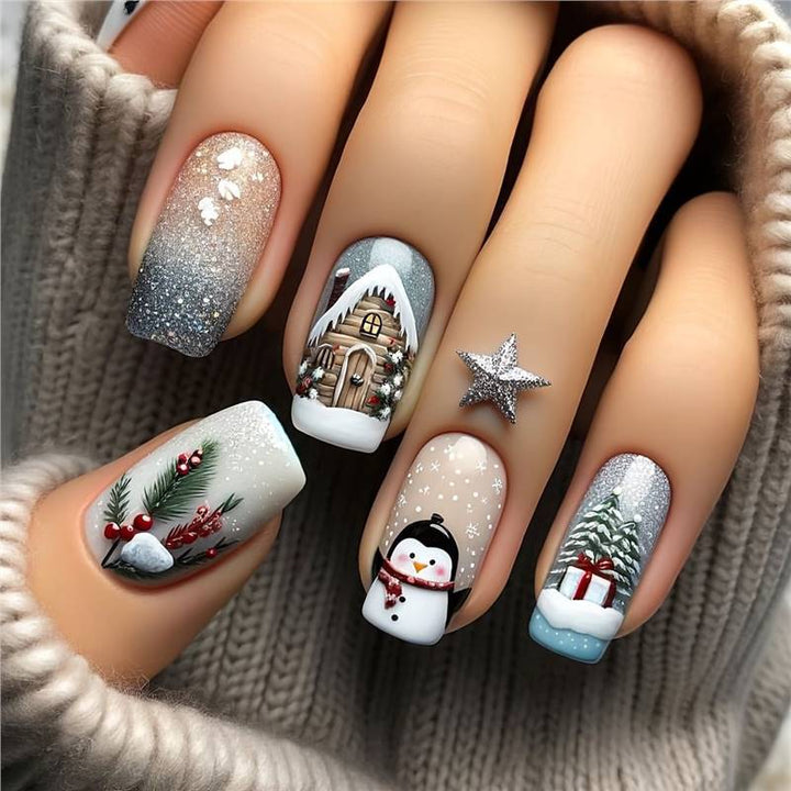 Winter-Themed Decorative Nail Art Kalsten