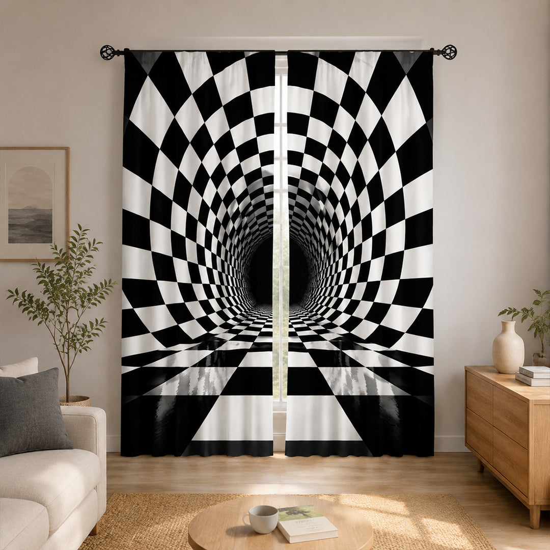 Stained Glass Inspired Decorative Window Curtains