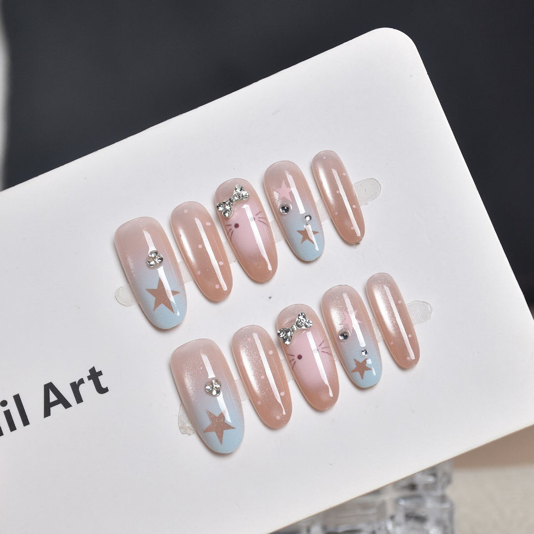 Star-Embellished Press-On Nail Extensions Kalsten