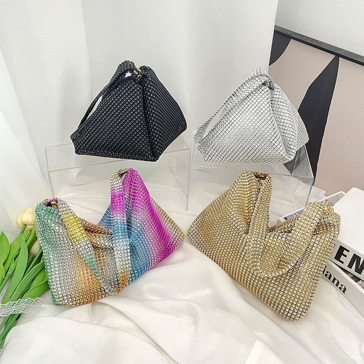 Sequined Rhinestone Shoulder Bag