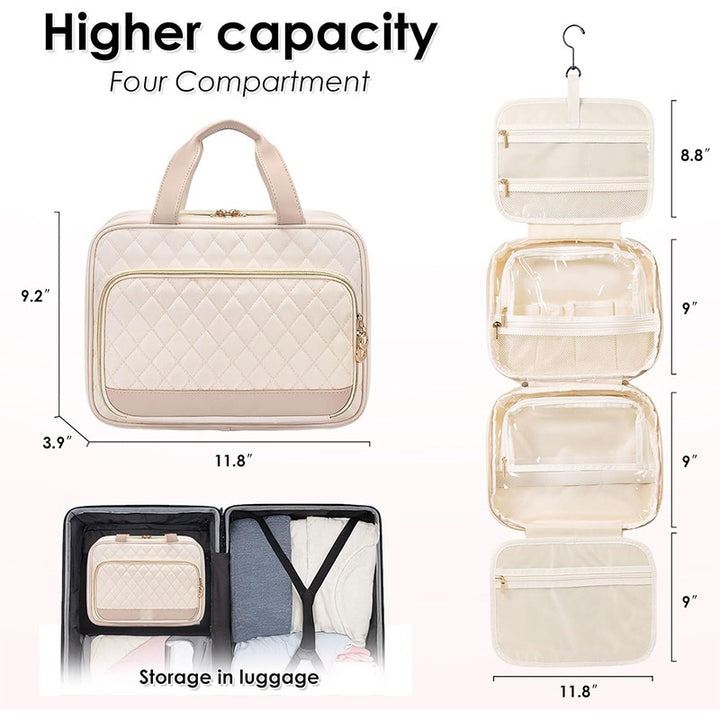 Padded Cosmetic Organizer Bag with Structured Exterior Kalsten