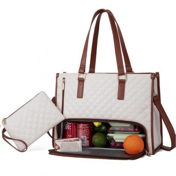 Quilted Multi-Functional Insulated Lunch Tote Kalsten