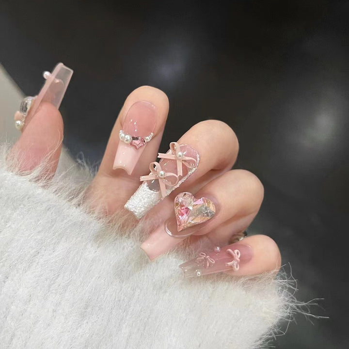Artisan Floral Embellished Press-On Nail Set Kalsten
