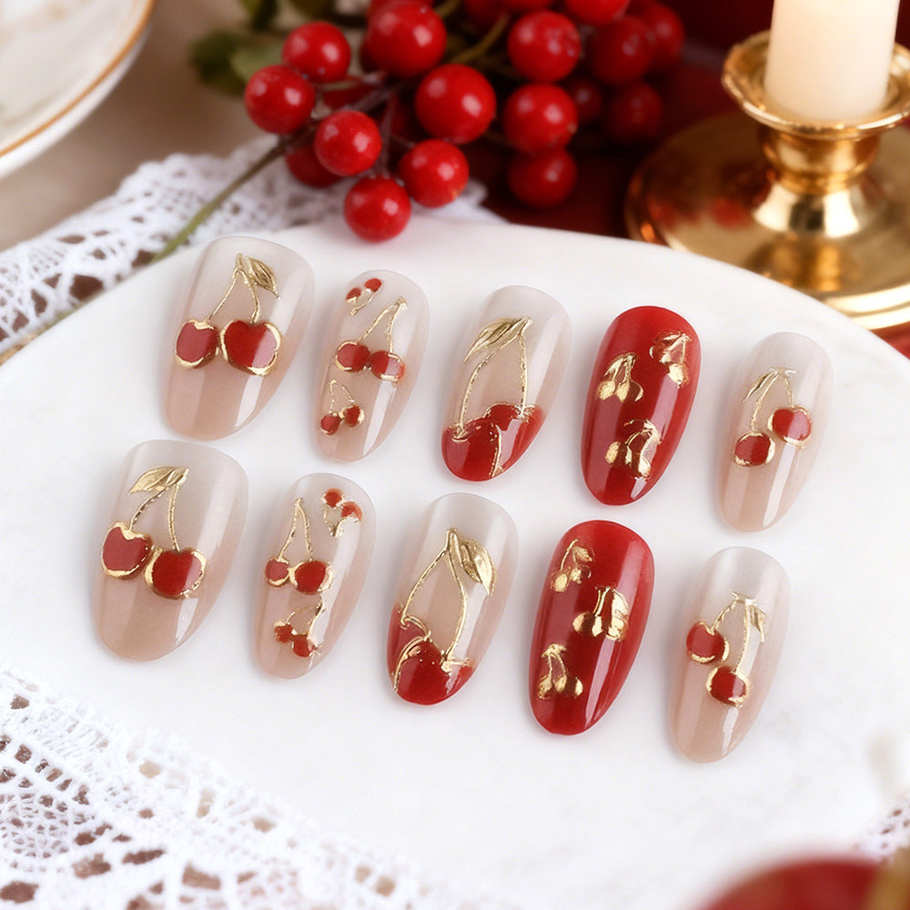 Artistic Cherry Blossom Press-On Nails Kalsten