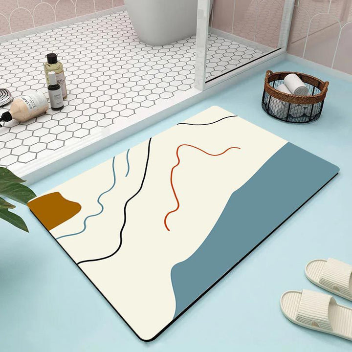 Modern Geometric Pattern Bath Mat