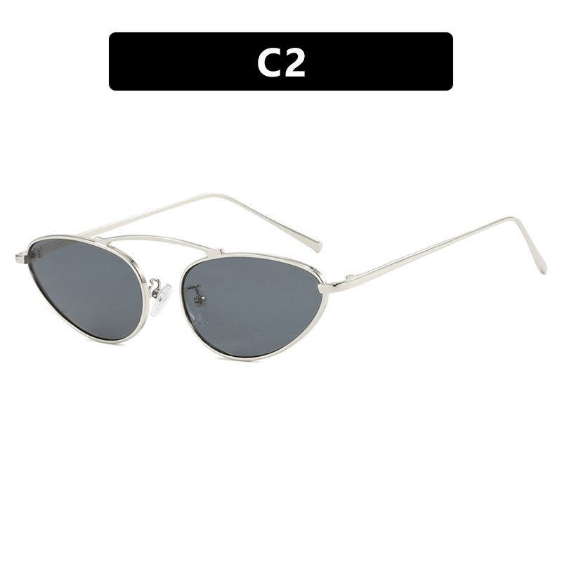 Women trendy Cat-Eye sunglasses with slim metal frame Kalsten