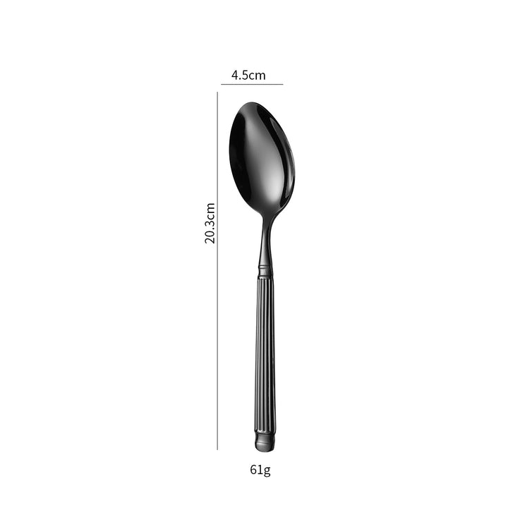 Elegant dessert spoon with exclusive surface design Kalsten