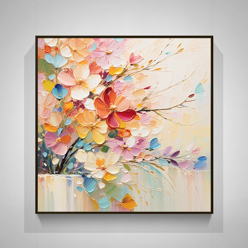 Floral Textured Canvas Art