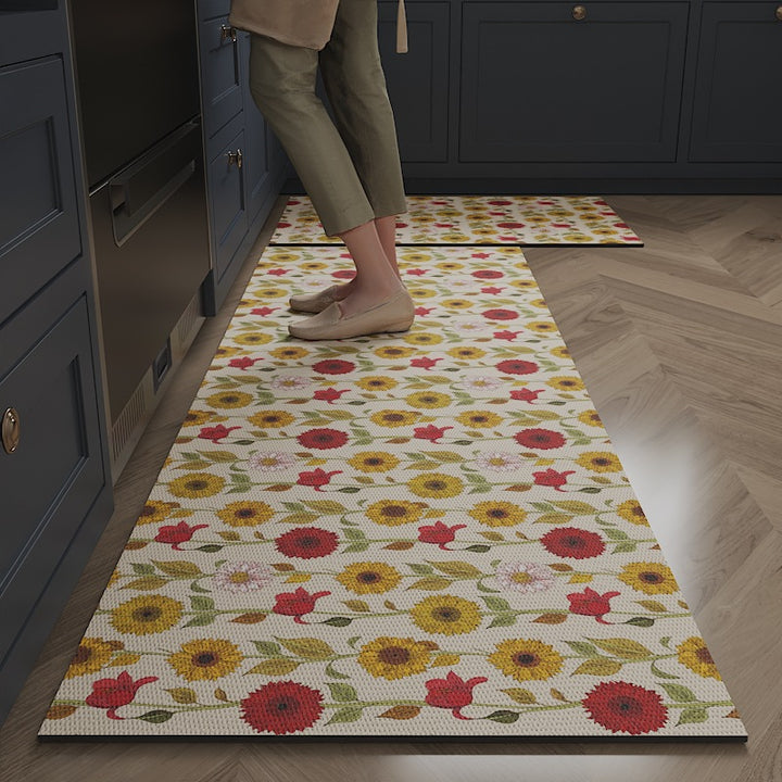 Floral Design Kitchen Comfort Mat