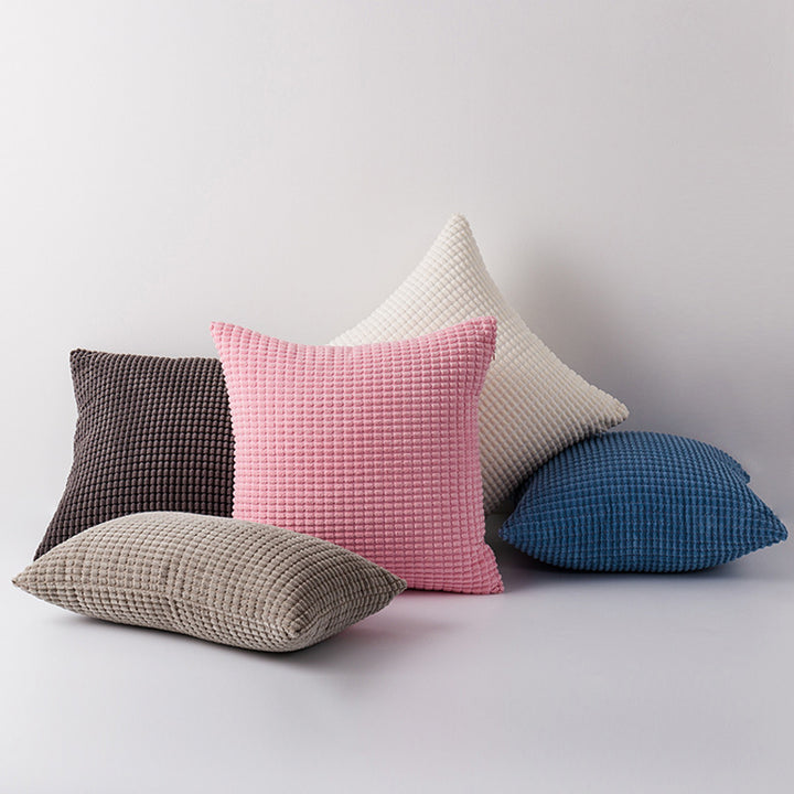 Textured Plush Decorative Pillow Set