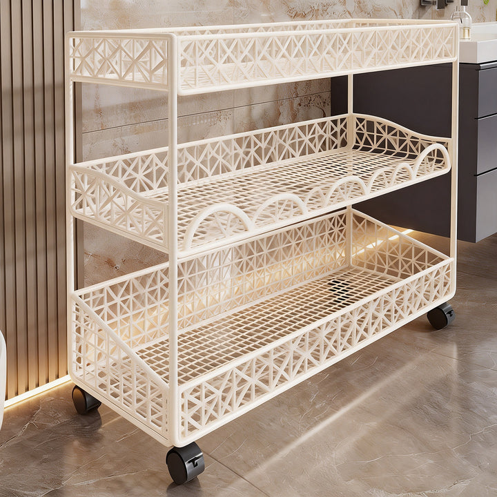 Compact Three-Tier Ventilated Metal Mesh Organizer Shelf for Countertop and Cabinet